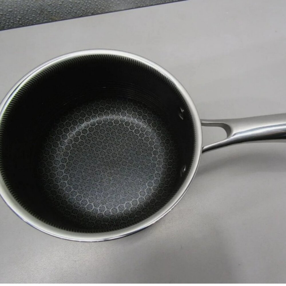 HEXTEC 2.15 Qt 3 Ply Hybrid Sauce Sauce Pan w/ Tempered Glass Lid - NIB - Picture 2 of 6